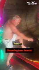 Elderly Adventurer Takes on Hamster Wheel Ride | BOI