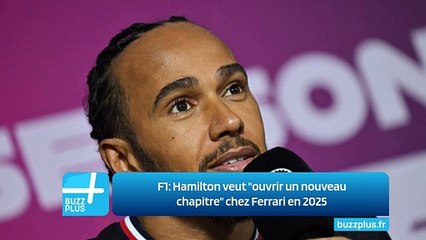 F1: Hamilton veut "ouvrir un nouveau chapitre" chez Ferrari en 2025