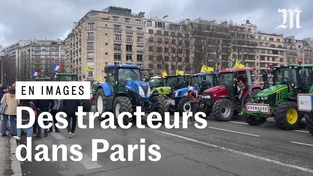 En images : des agriculteurs manifestent à Paris, à la veille de l’ouverture du Salon de l’agriculture