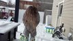 Daughter's Hair Frozen In Frigid Temperatures