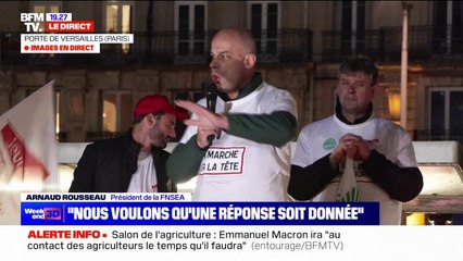 Arnaud Rousseau (président de la FNSEA): "Il faut continuer à se mobiliser"