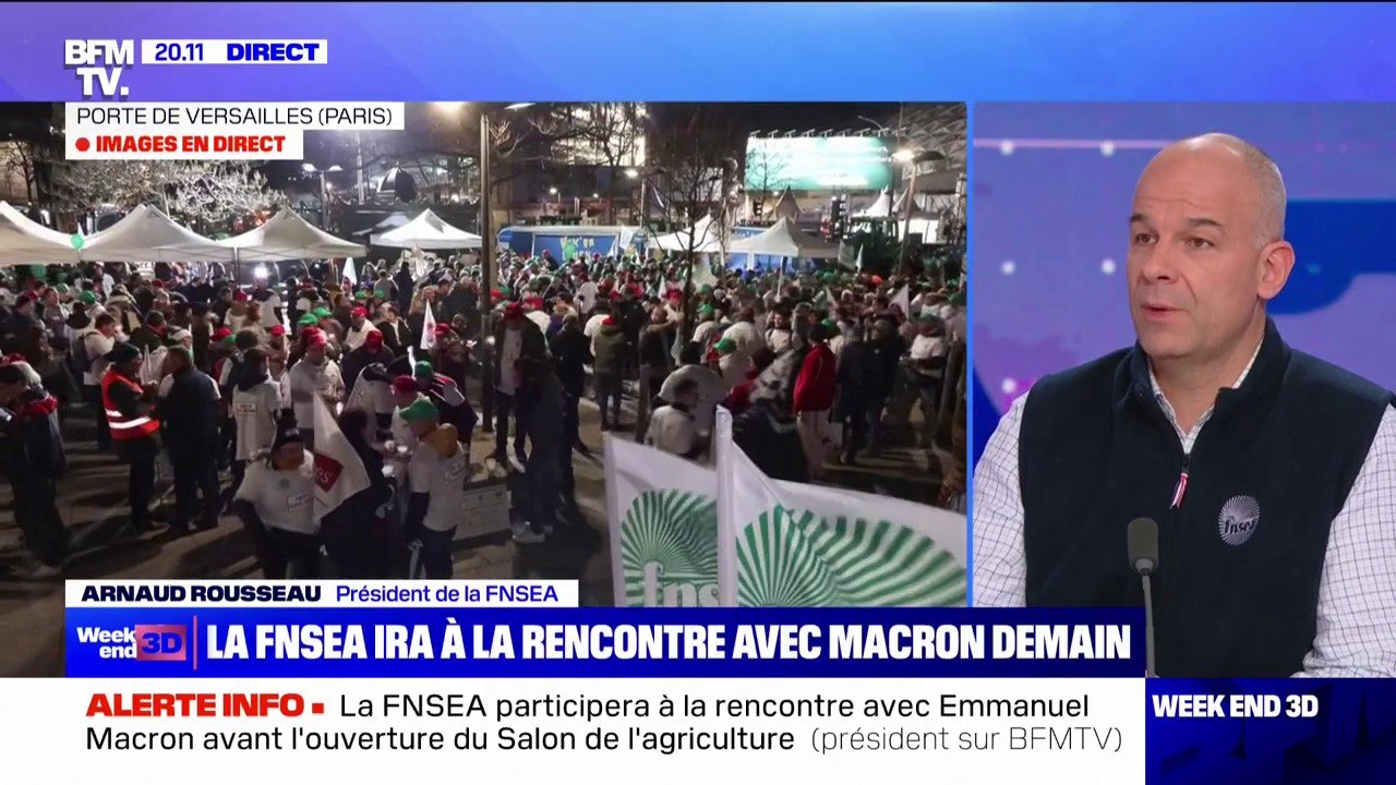 Arnaud Rousseau (président de la FNSEA): "Pour un certain nombre de nos adhérents, le président de la République est quelqu'un qui n'a pas respecté ses engagements"