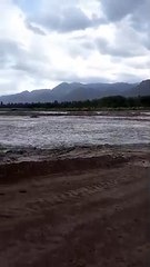 Imponente crecida del Río Santa María