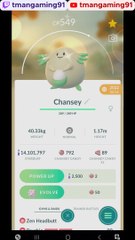 Pokémon GO-Evolving Shiny Chansey