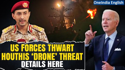 US Military Destroys Four Houthi Drones and Two Missiles in Yemen, Red Sea| Oneindia News