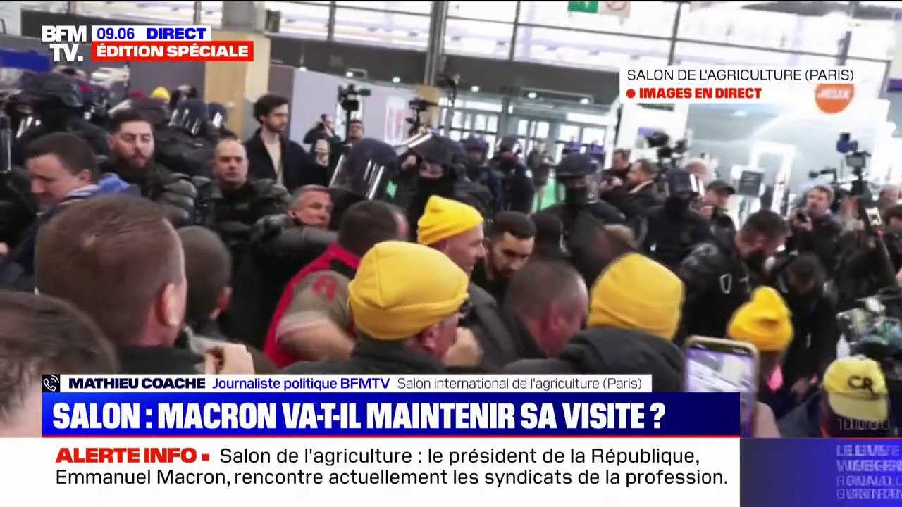 Tensions au Salon de l'agriculture: des agriculteurs tentent à nouveau de forcer les barrages de CRS