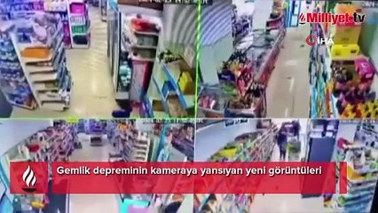 Gemlik depreminin kameraya yansıyan yeni görüntüleri