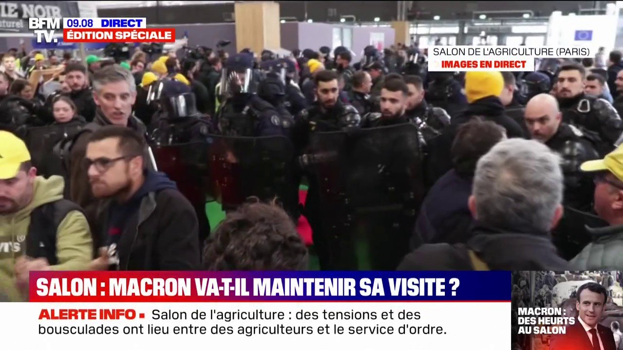 Face aux tensions, des gazs lacrymogènes utilisés au milieu du salon de l'agriculture