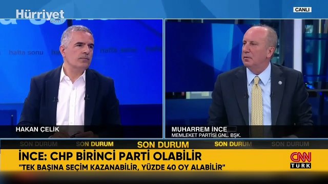Memleket Partisi Genel Başkanı Muharrem İnce'den CHP'ye tepki: İstanbul’u alacağım derken Türkiye’yi kaybedersiniz