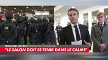Emmanuel Macron : «Je le dis pour tous les agriculteurs, vous n'aidez aucun de vos collègues en cassant des stands, en rendant le salon impossible et en quelque sorte en faisant peur aux familles qui veulent y venir»