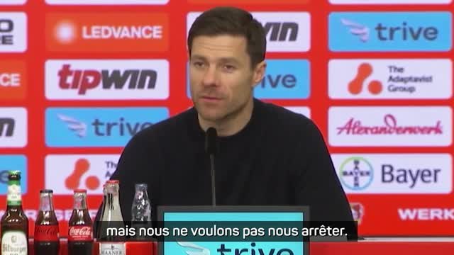 Leverkusen - Alonso : Voyons jusqu'où nous pouvons aller, mais nous ne voulons pas nous arrêter