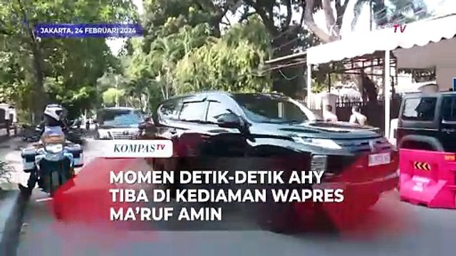 Momen Detik-Detik AHY Tiba di Rumah Dinas Wapres Maruf Amin