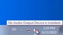 How To Fix No Audio Output Device is installed in Windows 7