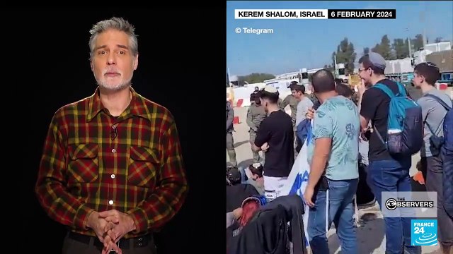 Israeli protesters target humanitarian aide destined for Gaza (24/2/2024)