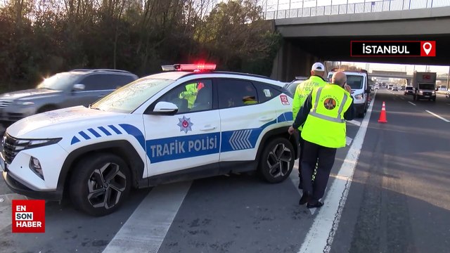 Ümraniye TEM Otoyolunda kaza kamerada