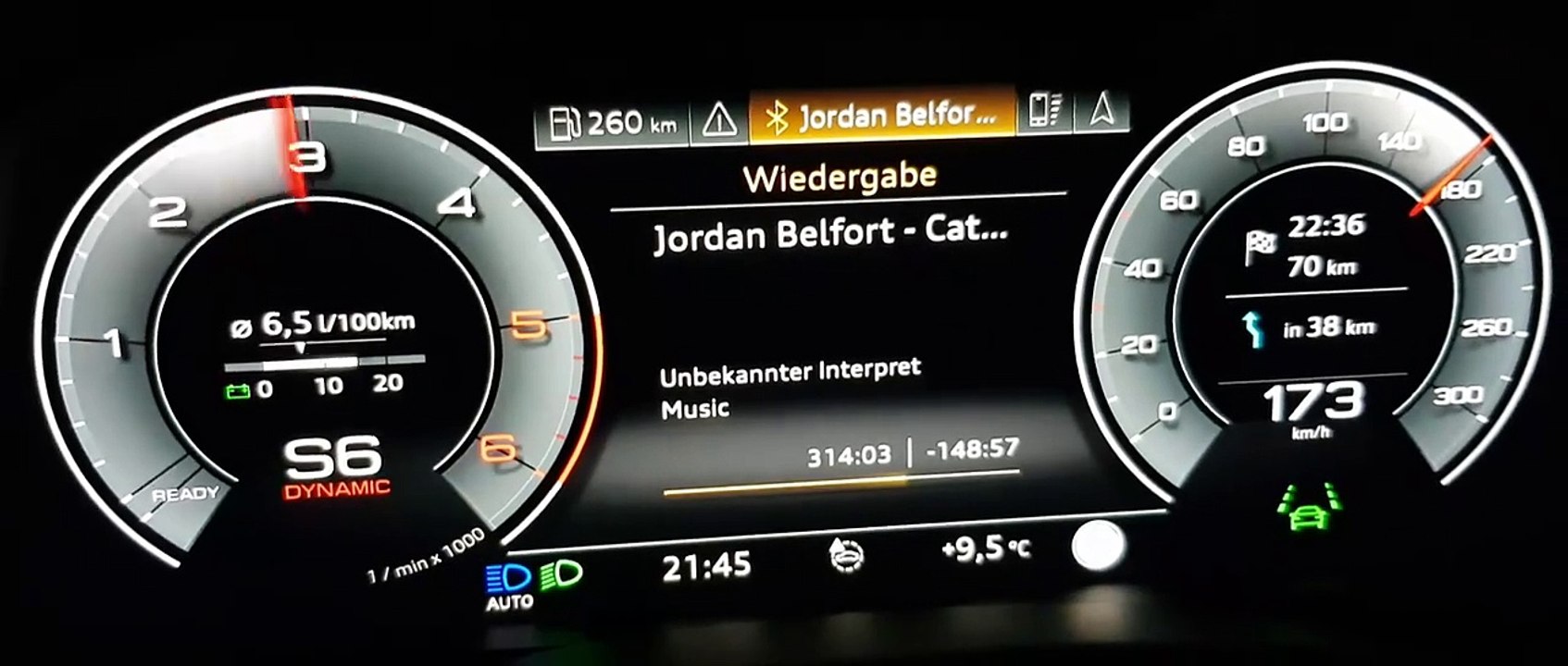 Audi A6 50 TDI Quattro Acceleration on the autobahn