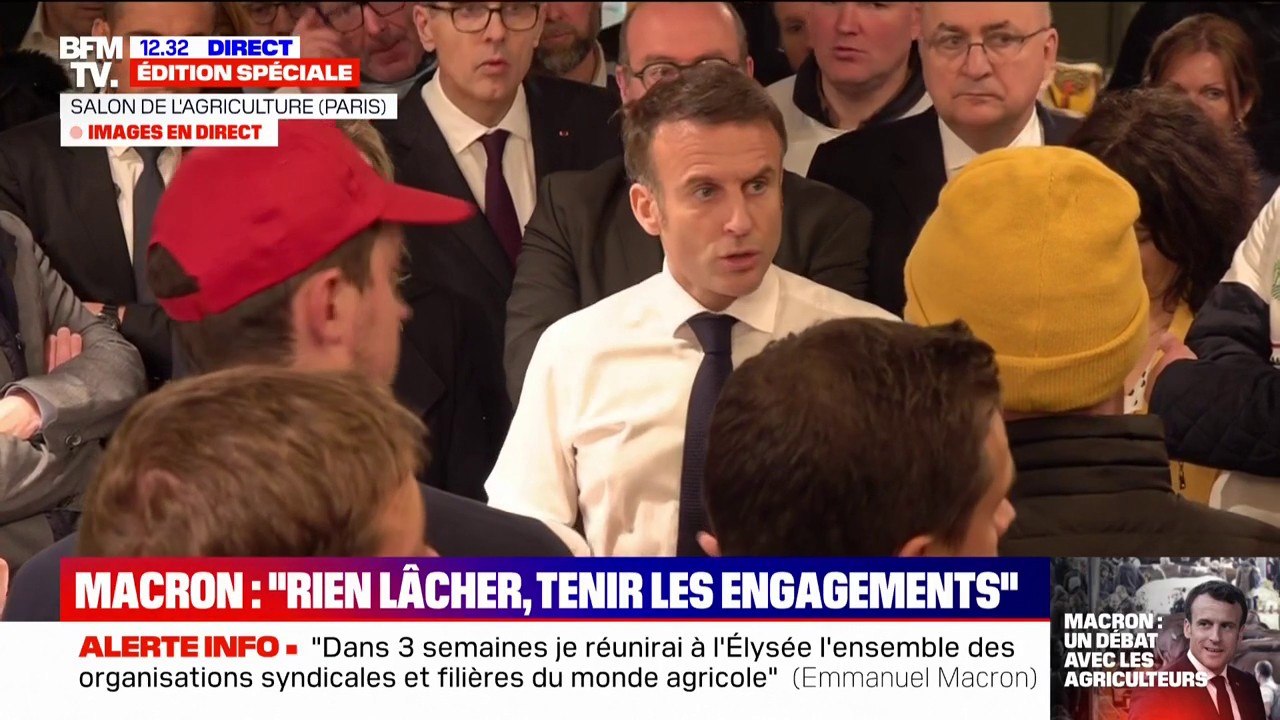 Emmanuel Macron: "Chez qui en Europe vous avez un chef d'État ou de gouvernement qui a ce dialogue avec les paysans ? Nulle part"