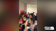 6 estudantes de faculdade particular em Cajazeiras são socorridos após parte do teto de sala desabar