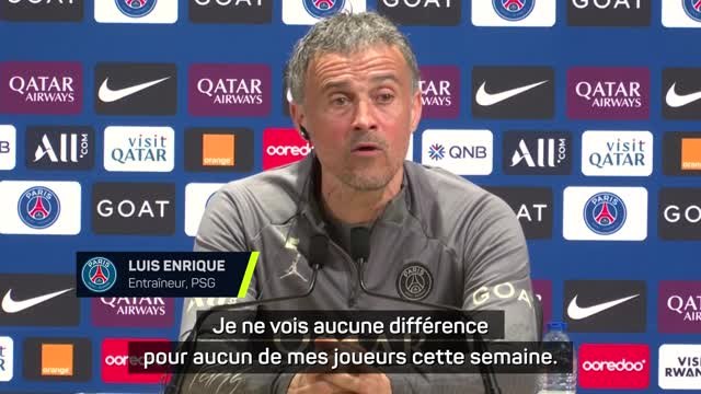 PSG - Luis Enrique ne voit aucune différence dans l'implication de Mbappé