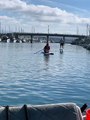 Paddleboarding With Upside-Down Paddle