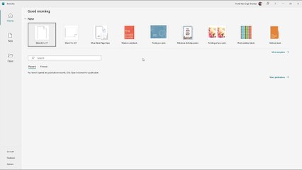 Microsoft Publisher Section 1 Publisher Interface