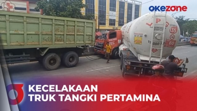 Ugal-ugalan, Truk Tangki Pertamina Bermuatan LPG Tabrak Dump Truk hingga Hancur di Ungaran
