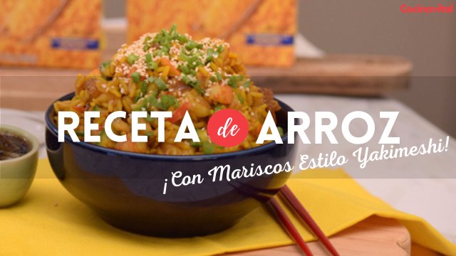 Receta de arroz amarillo con mariscos estilo yakimeshi