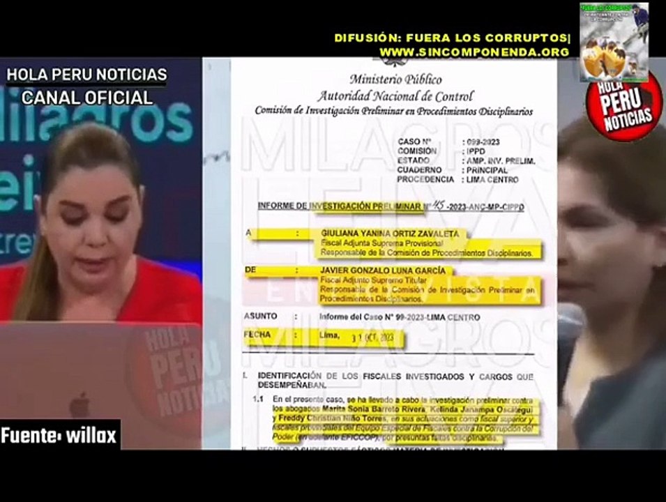 LA INVESTIGAN DISCIPLINARIAMENTE POR TENER INTERESES Y MENTIR PARA ASUMIR INVESTIGACIÓN DE "SADA GORAY"