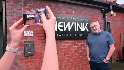 Football hardman Neil 'Razor' Ruddock gets Wolves tattoo after hearing about plight of girl, three