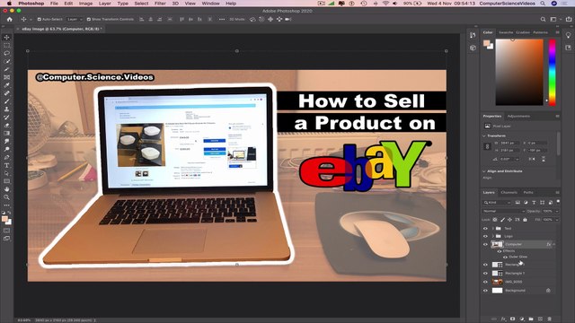 How to CREATE & EDIT a YouTube Video Thumbnail in Adobe Photoshop - Step By Step Tutorial | New