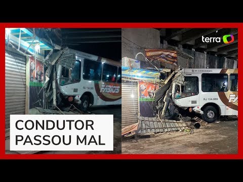 Motorista de ônibus desmaia ao volante e deixa nove feridos no RJ