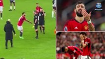 Bruno Fernandes FUMES at Referee Michael Oliver after Manchester United's 2-1 Defeat to Fulham
