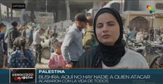 Desplazados palestinos regresan al centro de Rafah en busca de pertenencias y familiares