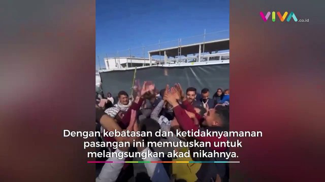 Sederhana dan Syahdu, Kekasih di Gaza Nikah di Tengah Perang