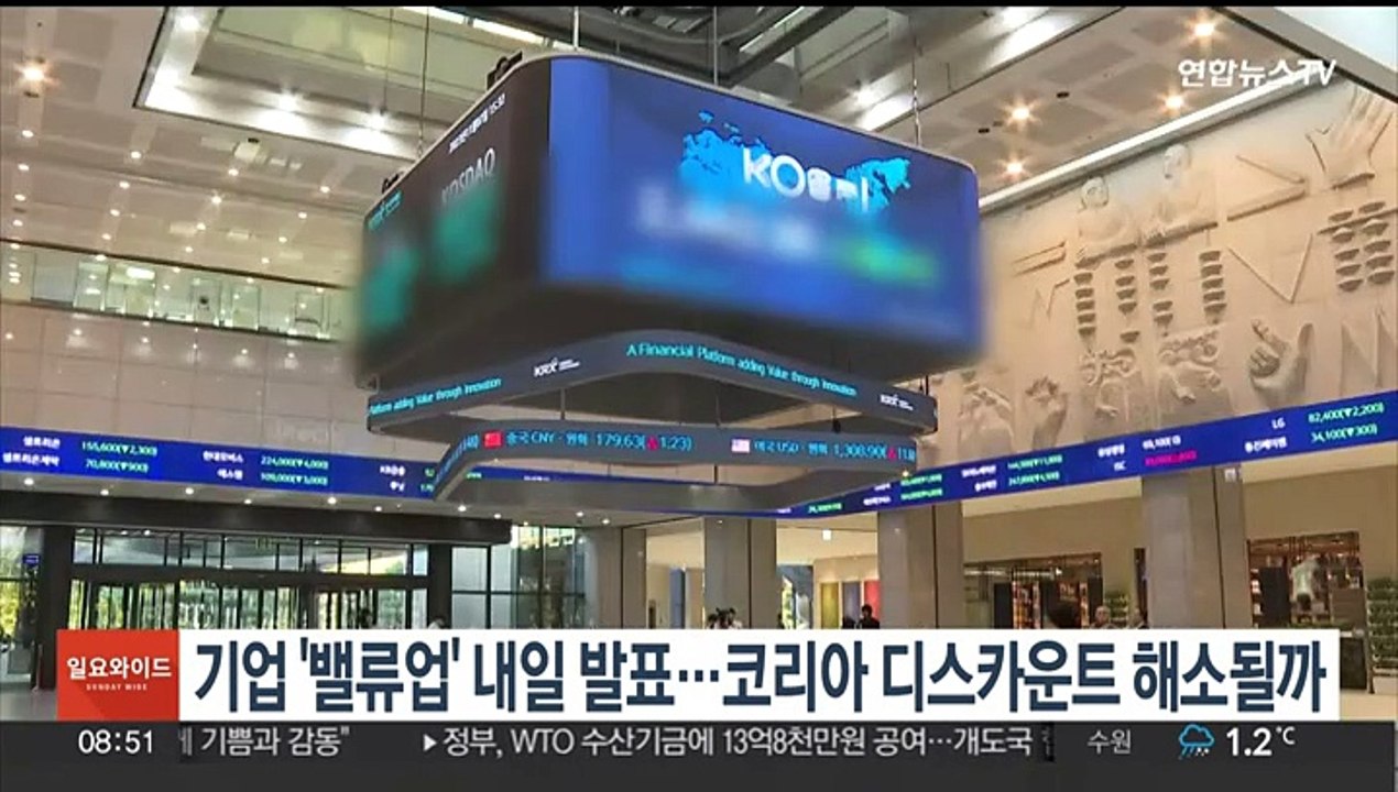 기업 '밸류업' 내일 발표…코리아 디스카운트 해소될까