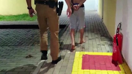 Vídeo mostra homem agredido mulher, enquanto criança chora; jovem foi preso