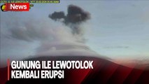 Gunung Ile Lewotolok Kembali Erupsi Pagi Ini, Semburkan Api Setinggi 1 Meter