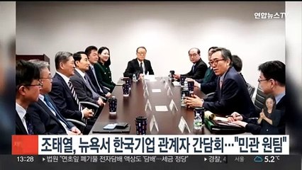 조태열, 뉴욕서 한국기업 관계자 간담회…"민관 원팀"