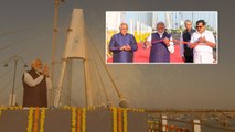 ఆశ్చర్యపరుస్తున్న Sudarshan Setu.. India's Longest Cable-stayed Bridge | Telugu Oneindia