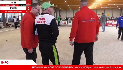 Quart Mini Webtélé : Régional Hivernal Triplette 2024 de Mont-sous-Vaudrey - Pétanque au Boulodrome de Bans