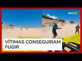 Turistas registram tentativa de assalto durante passeio de buggy em dunas no Ceará