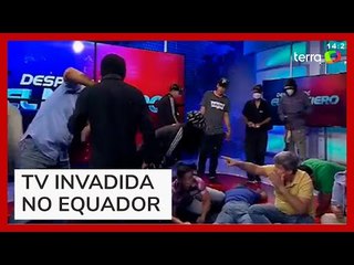 Homens armados invadem estúdio de TV no Equador