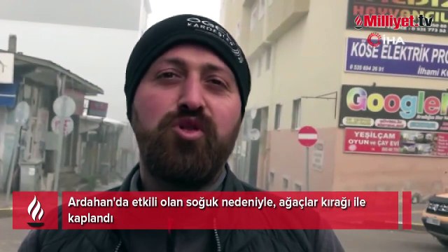 Ardahan eksi 18,6 derece ile buz tuttu