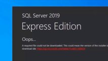 How To Fix the SQL Server download error Oops , A required file could not be downloaded