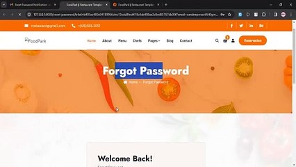 Integrate and Reset the Password of the User in Laravel | Restaurant Project in Laravel #15