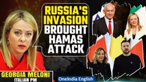 Italy's PM Georgia Meloni Draws Parallel between Russia-Ukraine & Israel-Hamas Wars | Oneindia News