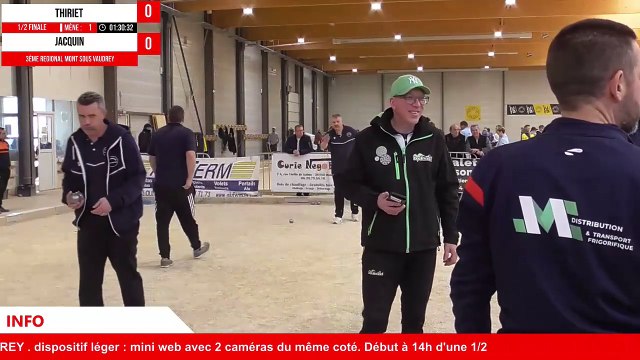 Demi-finale Mini Webtélé : Régional Hivernal Triplette 2024 de Mont-sous-Vaudrey - Pétanque au Boulodrome de Bans