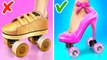 My Barbie Made Pink Roller Skates  *Cool Gadgets And Crafts With Barbie*