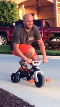 Small bike, big ride! #shorts #bike #funny #fail #flip #fails