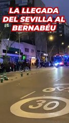 La llegada del Sevilla al Bernabéu